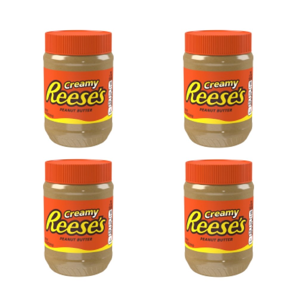 REESE'S Creamy Peanut Butter, 18 oz - Pack of 4