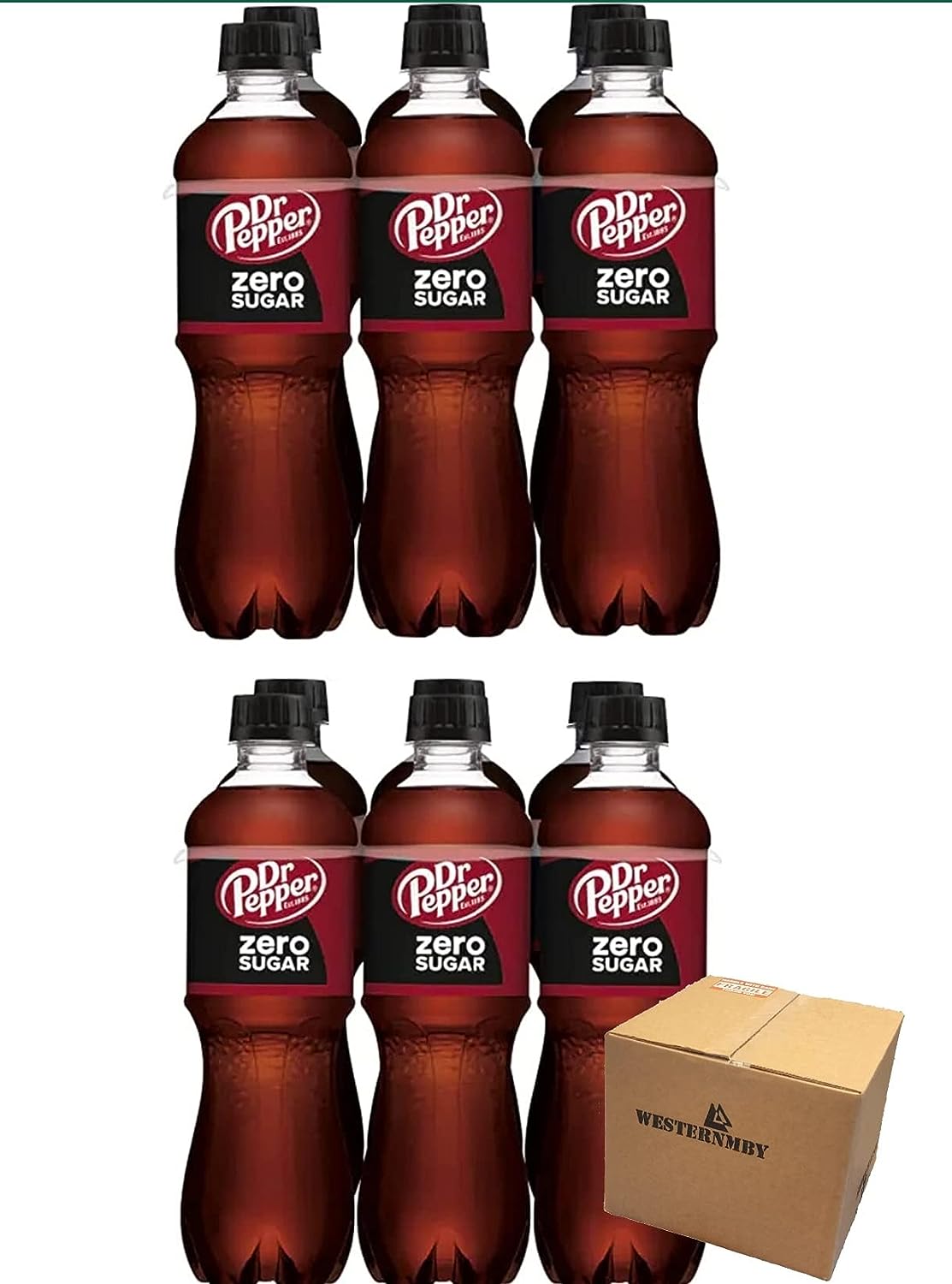 12pk Dr Pepper with Real Sugar in Glass Bottles, Soda