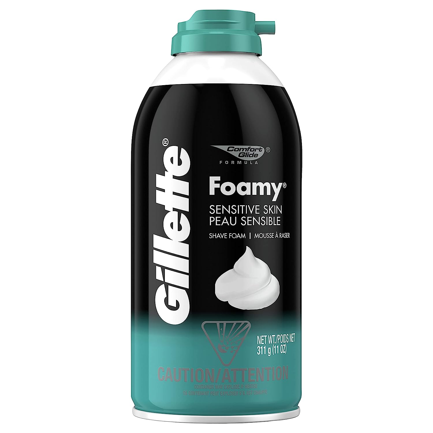 Gillette Foamy Shaving Cream, Sensitive Skin, 11 Ounce (Pack of 12)