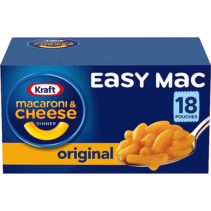 Kraft Easy Mac Original Macaroni & Cheese Microwavable Dinner (18 ct Packets)