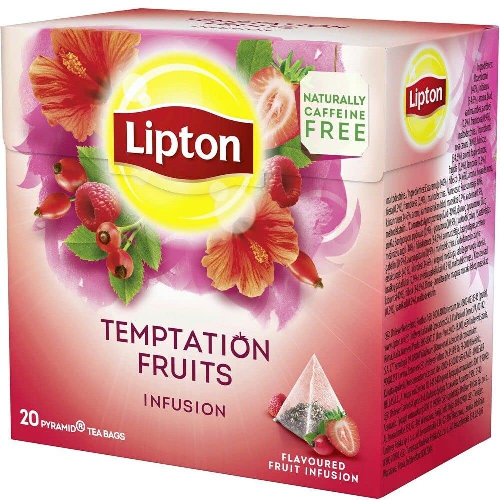 Lipton Temptation Red Infusion Strawberry & Raspberry (Pack of 3)