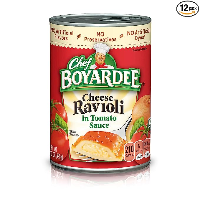 Chef Boyardee Cheese Ravioli in Tomato Sauce, 15 oz, 12 Pack