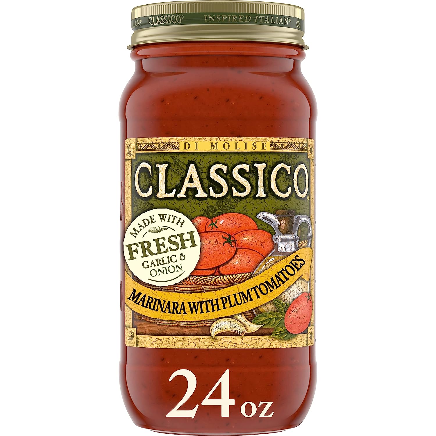 Classico Marinara with Plum Tomatoes & Olive Oil Pasta Sauce (24 oz Jar)