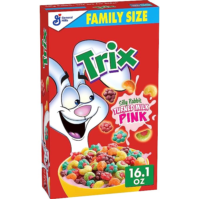 Trix Fruity Breakfast Cereal, Guardians of the Galaxy Vol. 3 Special Edition, 6 Fruity Shapes, Family Size Cereal, 16.1 OZ