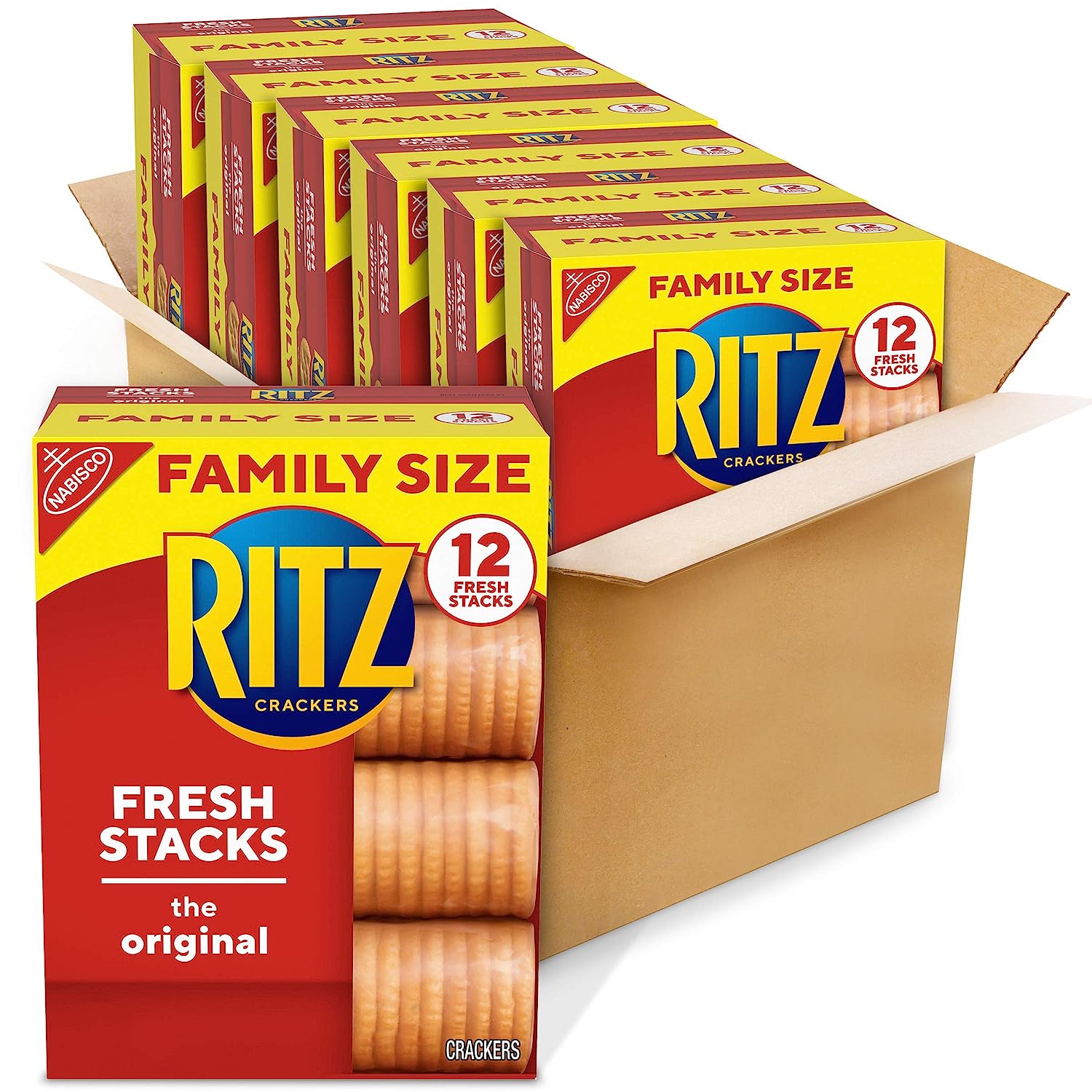 RITZ Fresh Stacks Original Crackers, Family Size, 6 - 17.8 oz Boxes