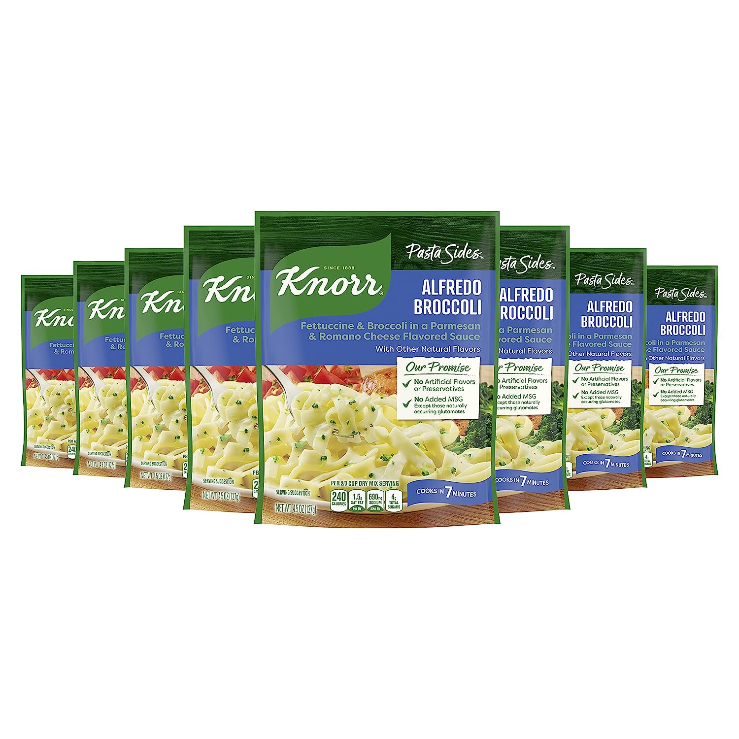 Knorr Pasta Sides Dish, Alfredo Broccoli, 4.5 Ounce, (Pack of 8)