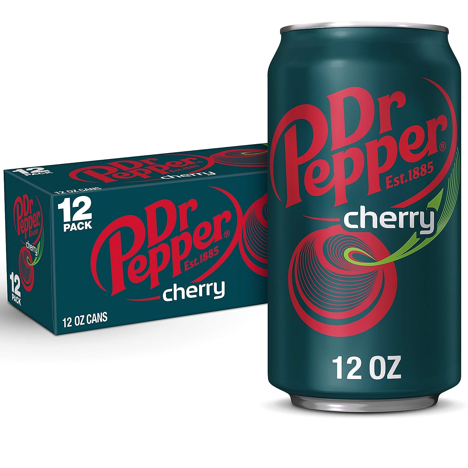 Dr Pepper Cherry Soda, 12 fl oz cans, 12 pack