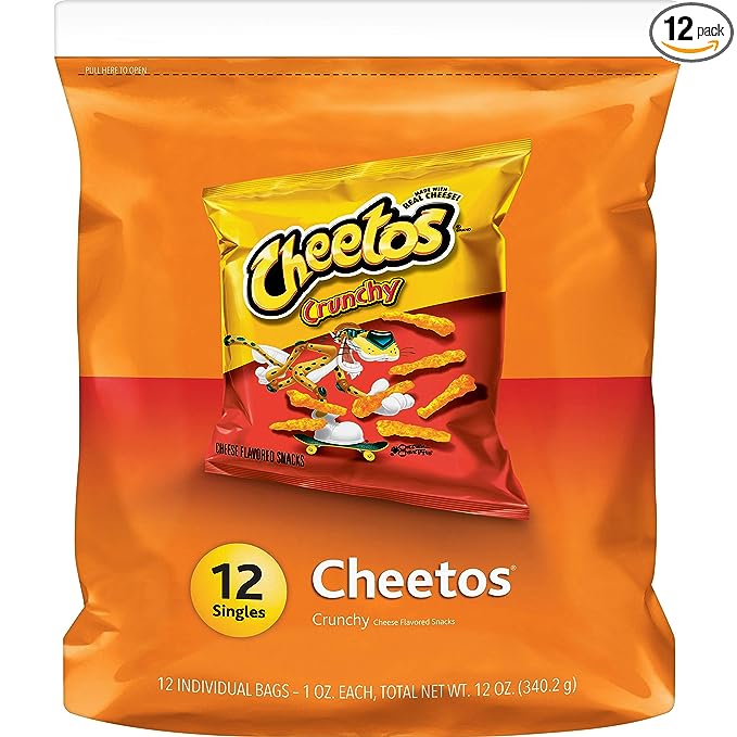 Cheetos Crunchy Cheese Flavored Snacks, 12 Singles