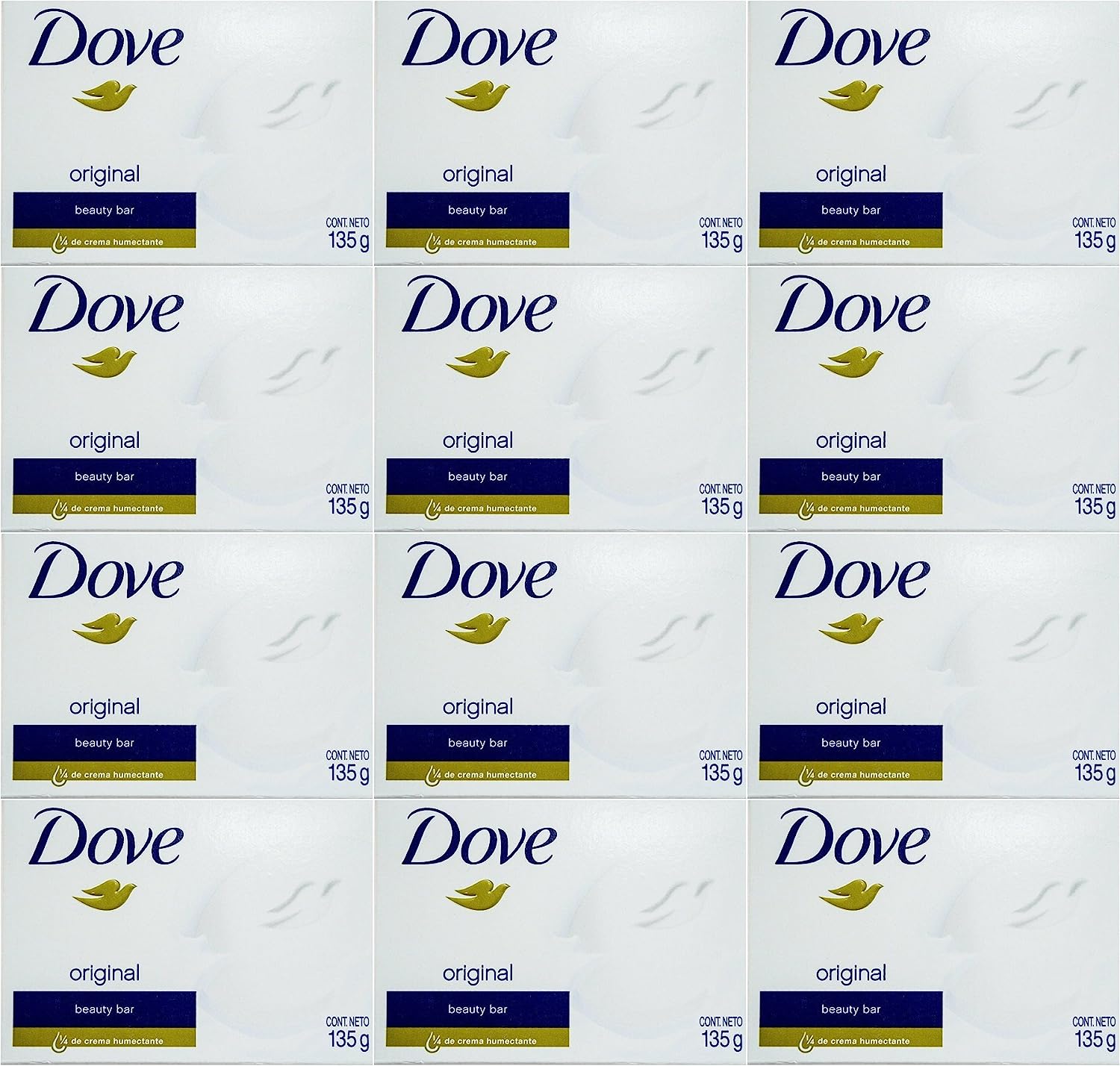 Dove White Cream Bar 4.75 Oz / 135 Gr (Pack of 12)