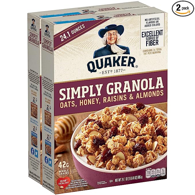 Quaker Simply Granola Honey & Raisin, Twin Pack