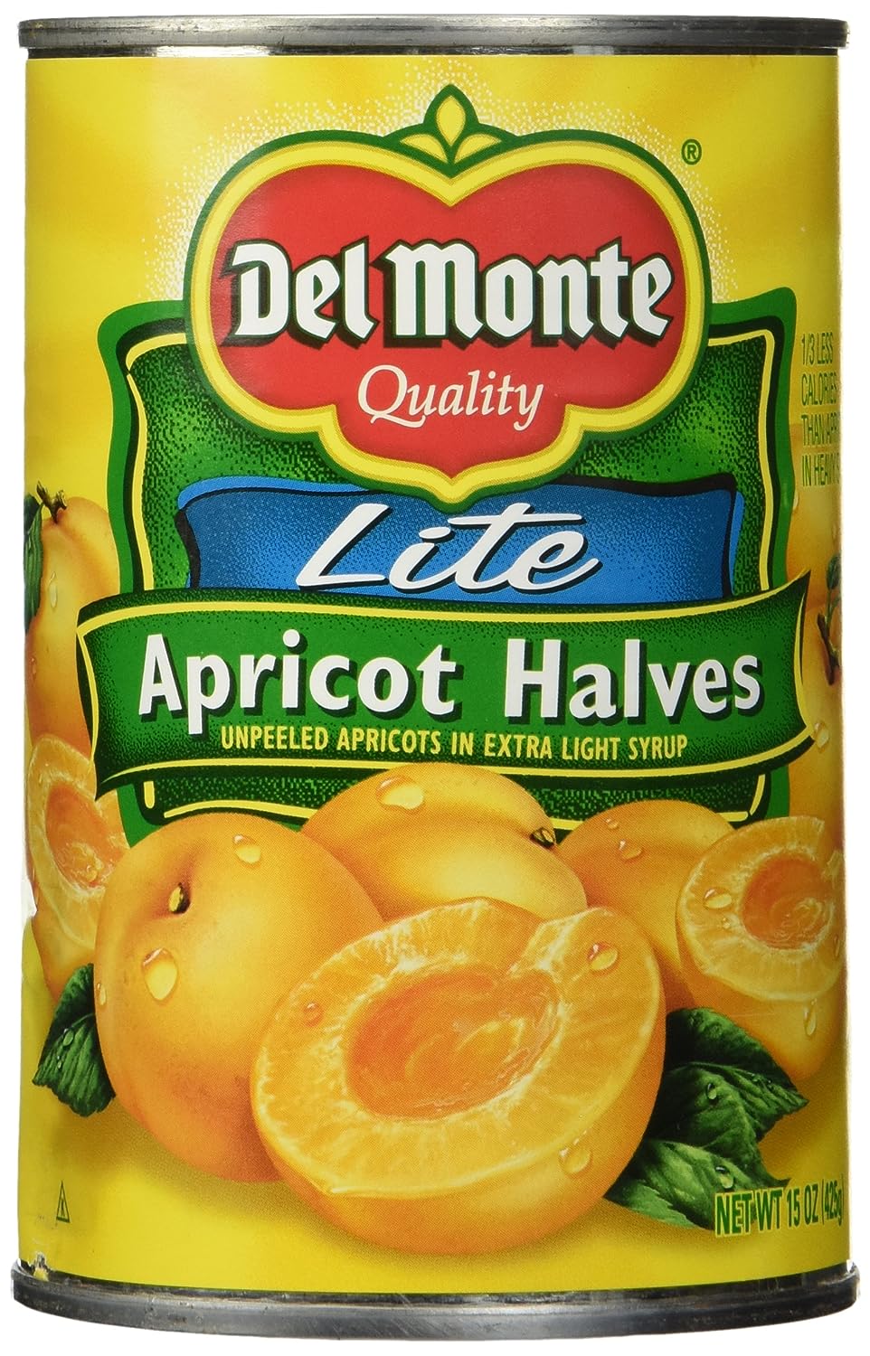 Del Monte, Lite Apricots in Extra Light Syrup, 15oz Can (Pack of 6)