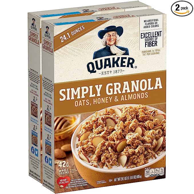 Quaker Simply Granola Honey & Almond, Twin Pack