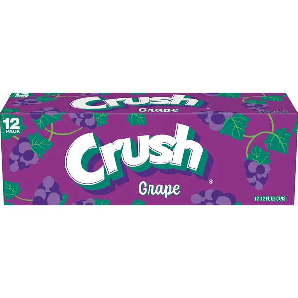 Crush Grape Soda, 12 fl oz cans, 12 pack