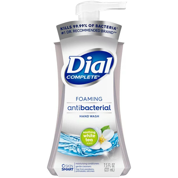 Dial Complete Antibacterial Foaming Hand Wash, Soothing White Tea, 7.5 fl oz