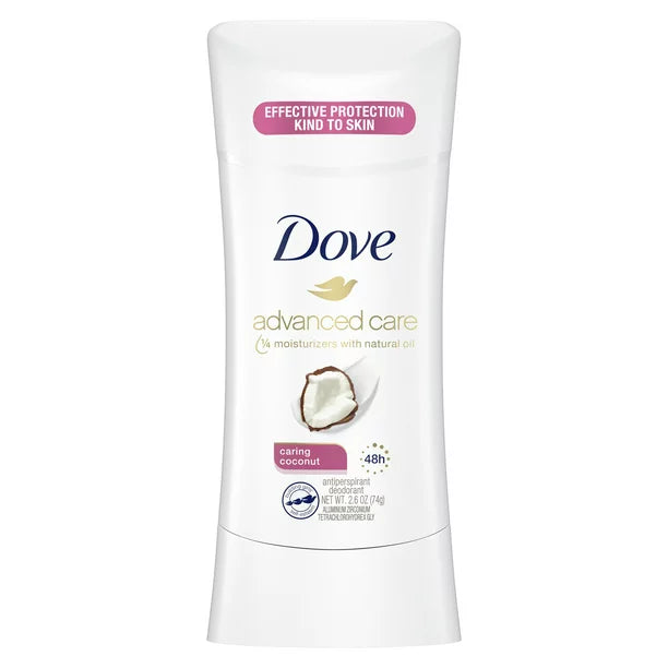 Dove Advanced Care Caring Coconut Antiperspirant Deodorant 2.6 oz,Female