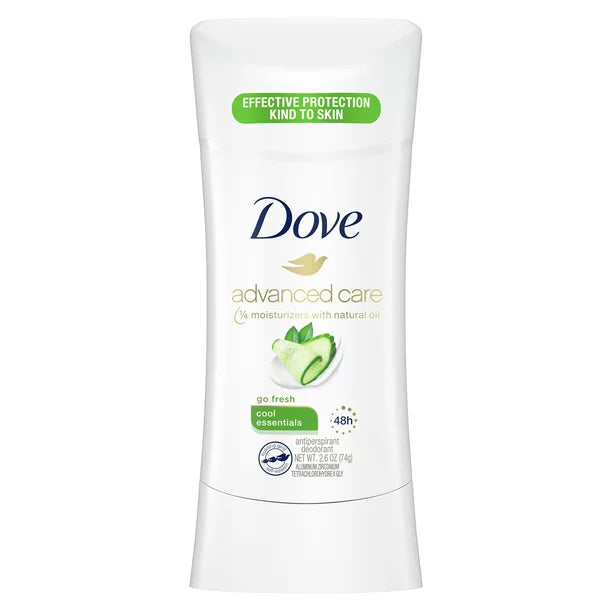 Dove Antiperspirant Deodorant Cool Essentials with 48 Hour Protection Deodorant for Women, 2.6 oz