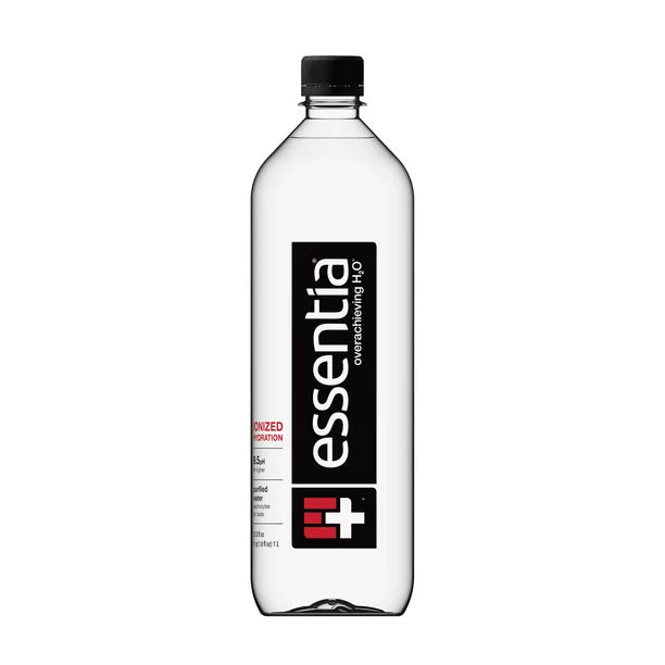 Essentia Bottled Water, 1 Liter Bottle, Ionized Alkaline Water