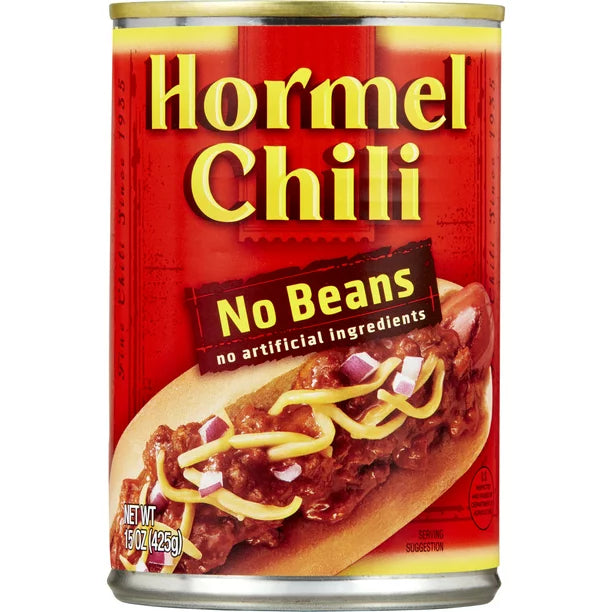 HORMEL Chili, No Beans, No Artificial Ingredients, 15 Oz