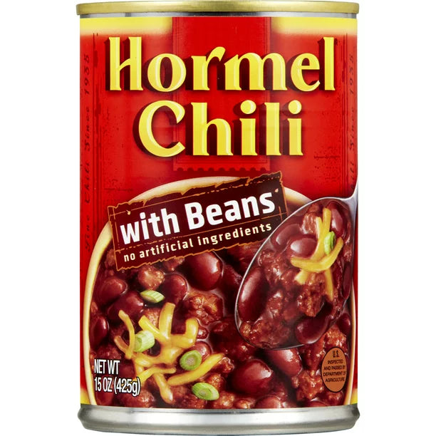 HORMEL Chili with Beans, No Artificial Ingredients, 15 Oz