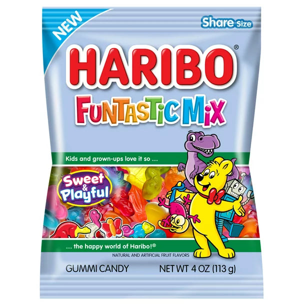 Haribo Funtastic Mix Gummy Candy, 4oz