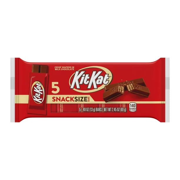 KIT KAT® Milk Chocolate Snack Size, Individually Wrapped Wafer Candy Bars, 0.49 oz (10 Count)