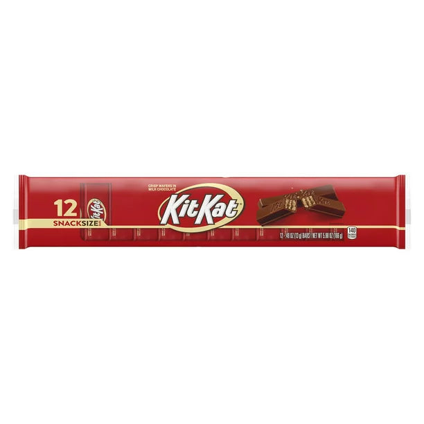 KIT KAT®, Milk Chocolate Snack Size Wafer Candy, 0.49 oz, Bars (12 Count)