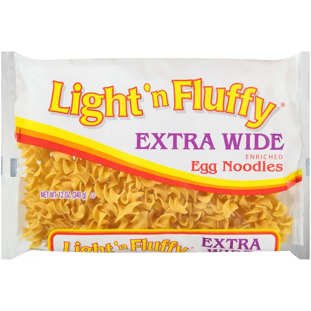 Light 'n Fluffy Extra Wide Egg Noodles, 12 ounce bag