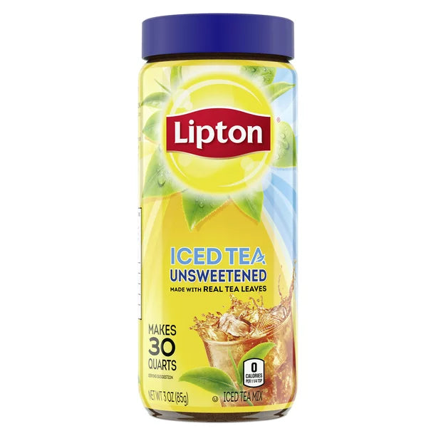 Lipton Iced Tea Mix Black Tea, Caffeinated, Makes 30 Quarts, 17 oz Can