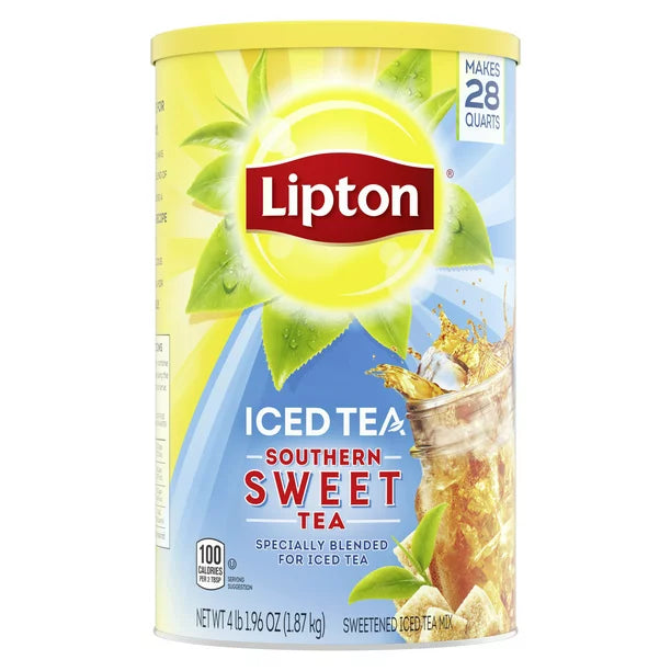 Lipton Iced Tea Mix Southern Sweet Black Tea, Caffeinated, 28 Quarts