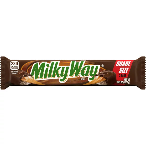 Milky Way Candy Milk Chocolate Bar, Share Size - 3.63 Oz