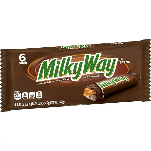 Milky Way Milk Chocolate Candy Bars Bulk Pack - 1.84 oz, (Pack of 6)