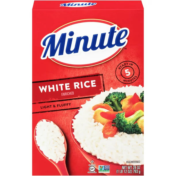 Minute Instant White Rice, Light and Fluffy, 28 oz