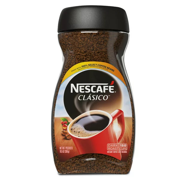 Nescafé Clasico, Dark Roast Instant Coffee Jar, 10.5 oz