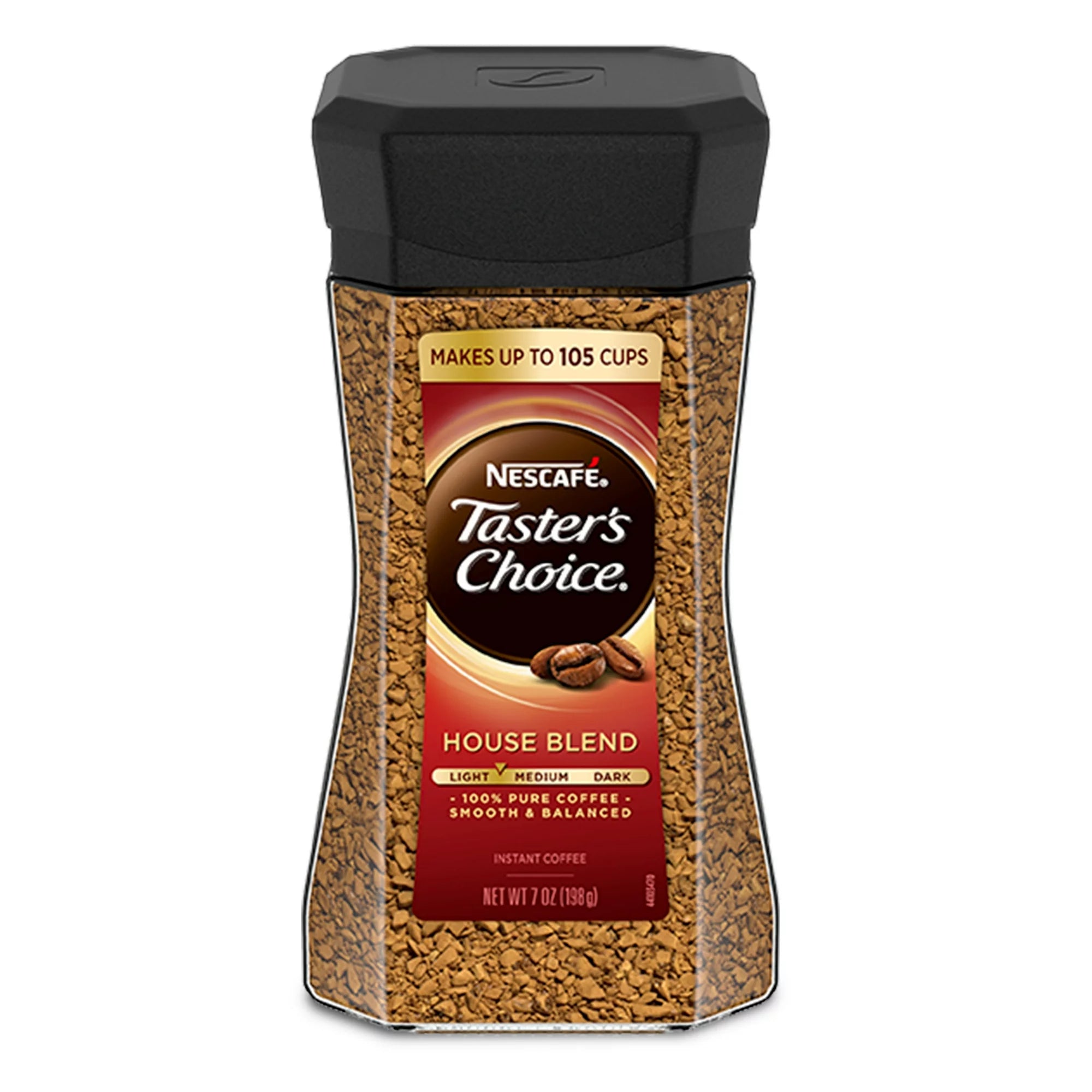 Nescafé Taster's Choice, Light Medium Roast Instant Coffee Jar, 7 oz