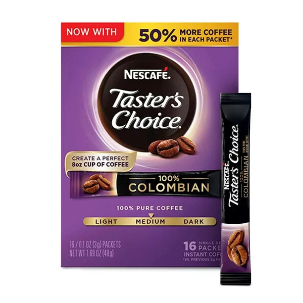 Nescafé Taster's Choice, Medium Roast Instant Coffee Packets, 16 Count