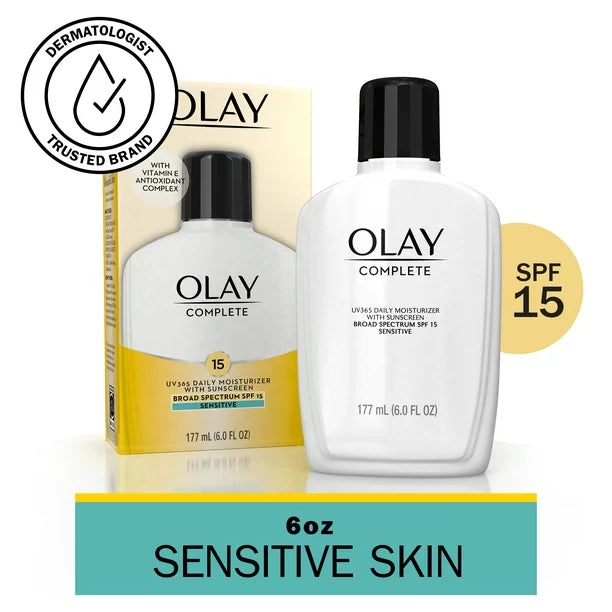 Olay Complete Daily Moisturizer for Sensitive Skin, SPF 15, 6 fl oz