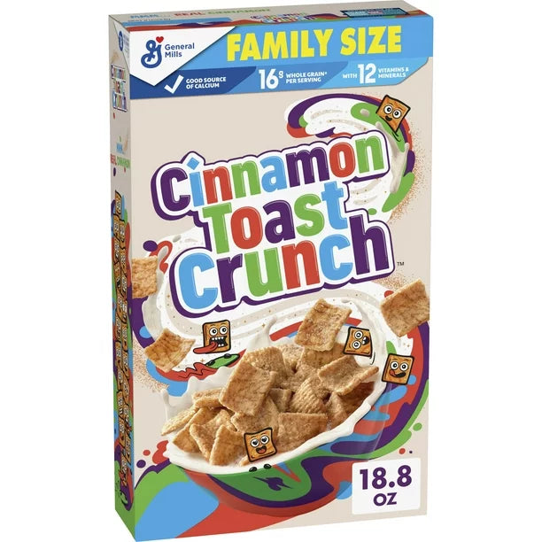 Original Cinnamon Toast Crunch Breakfast Cereal,Â 18.8 OZ Family Size Cereal Box