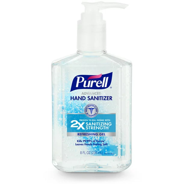 Purell Advanced Hand Sanitizer Refreshing Gel, 8 oz Pump Bottle