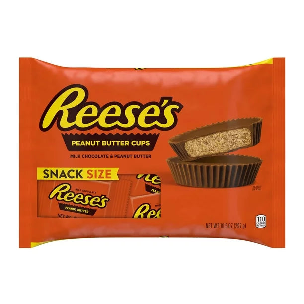 REESE'S Milk Chocolate Peanut Butter Snack Size, Cups Candy Bag, 10.5 oz