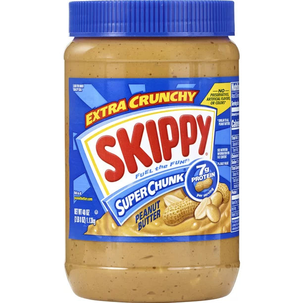 SKIPPY SUPER CHUNK Peanut Butter, 7 g Protein Per Serving, 40 oz Jar