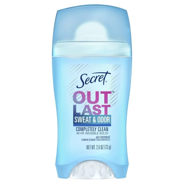 Secret Outlast Invisible Solid Antiperspirant Deodorant for Women, Completely Clean, 2.6 oz