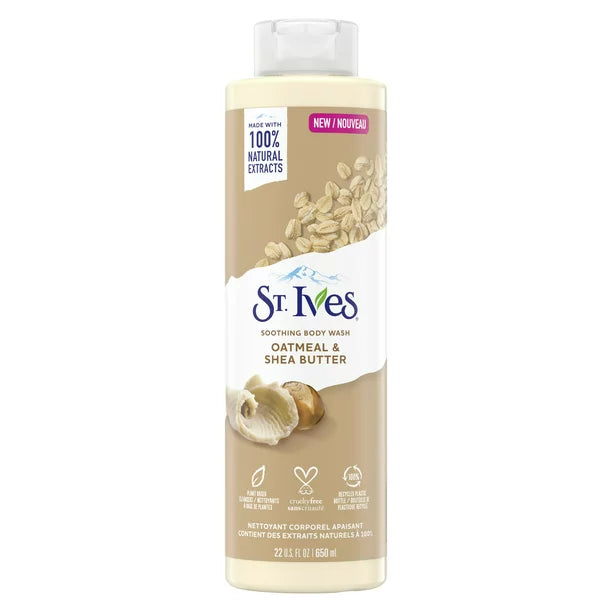 St. Ives Oatmeal and Shea Butter Dry Skin Soothing Liquid Body Wash 22 oz