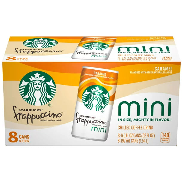 Starbucks Frappuccino Coffee Drink Caramel 6.5 Fl Oz, 8 Count