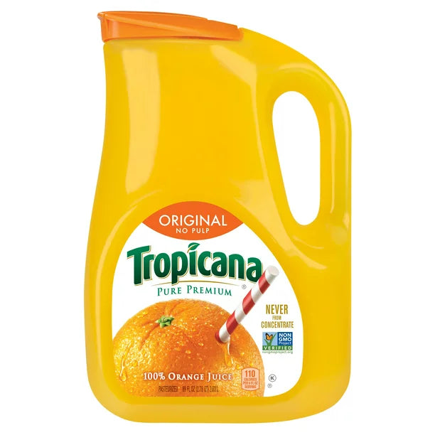 Tropicana Pure Premium Original No Pulp 100% Orange Juice 89 fl. oz. Jug