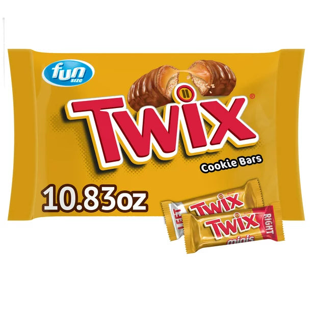 Twix Fun Size Caramel Cookie Halloween Chocolate Bars - 10.83 oz